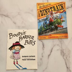 All aboard the dino train bootsie Barker bites children's book on bullying & fan